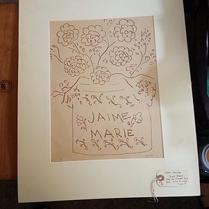 Henri Matisse  print from Ronsard Poem Book